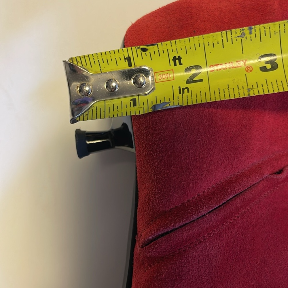 Vicini Pointy Toed Red Suede Boots - Women’s Size 37.5 - Picture 13 of 13